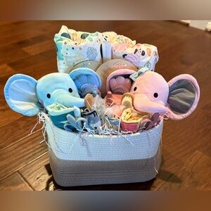 Boy & Girl Twins Baby Shower Gift Basket